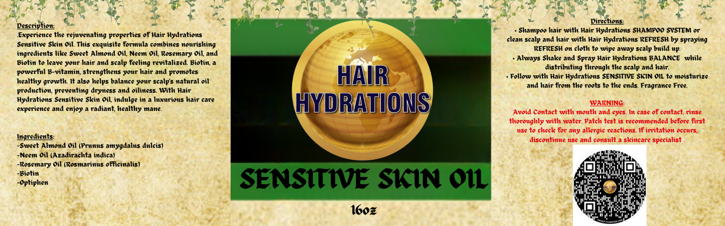 Hair Hydrations Sensitive Skin Oil